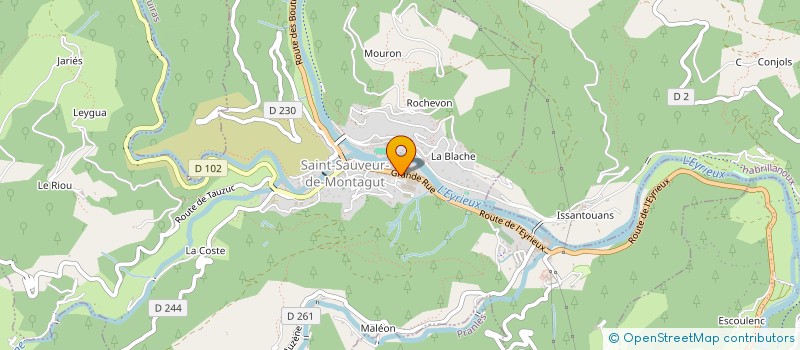 localisation de l'entreprise GAUPRO DISTRIBUTION à SAINT-SAUVEUR-DE-MONTAGUT