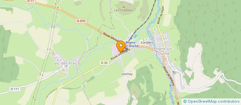 localisation de l'entreprise GAUTHERON INSTRUMENT.& MESURES SUR SITES à BLIGNY-SUR-OUCHE
