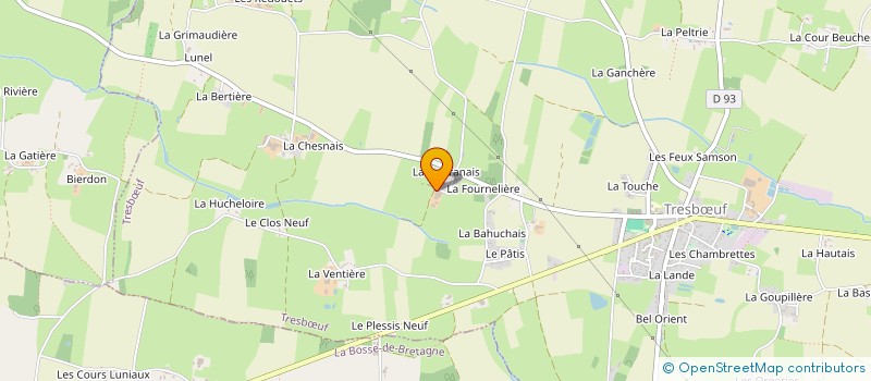 localisation de l'entreprise GAUTHIER à TRESBŒUF