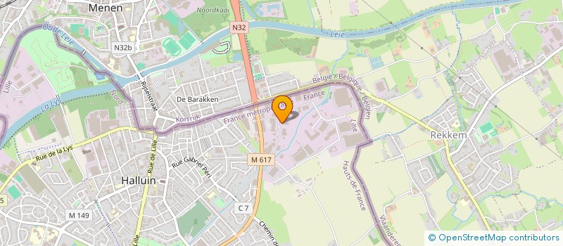 localisation de l'entreprise GAUTHIER DUBRULLE TRAVAUX PUBLICS  HALLUIN