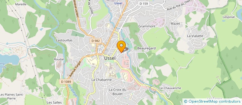 localisation de l'entreprise GAUTHIER ET FILS SARL à USSEL