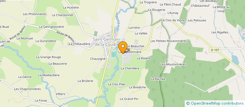 localisation de l'entreprise GAUTHIER FILS à SAINT-GERMAIN-DE-LA-COUDRE