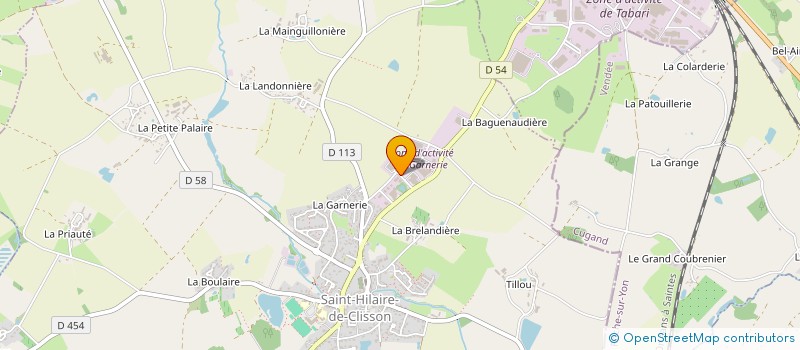 localisation de l'entreprise GAUTHIER PLATRERIE CARRELAGE SAS à SAINT-HILAIRE-DE-CLISSON