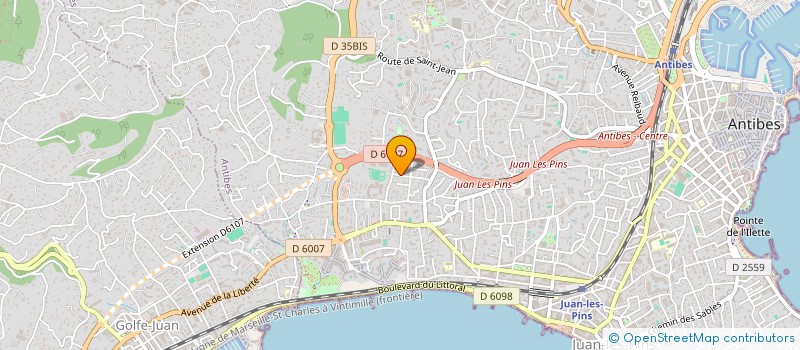 localisation de l'entreprise GAUTHIER TRANSACTION IMMOBILIER  ANTIBES