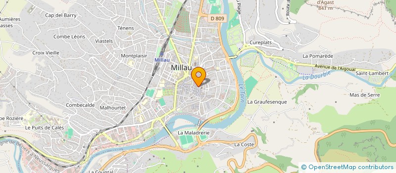 localisation de l'entreprise GAUTIER ET CAMBON  MILLAU