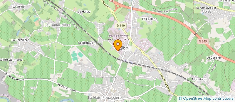 localisation de l'entreprise GAUTIER IMMO  LA HAIE-FOUASSIERE