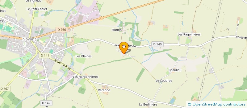 localisation de l'entreprise GAUTIER R.O.  NOYANT-VILLAGES