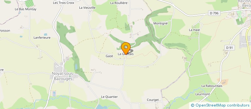 localisation de l'entreprise GAUTIER RACINNE  BAZOUGES-LA-PEROUSE
