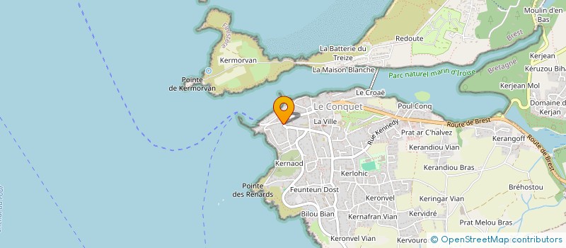 localisation de l'entreprise GAUTIEVA  LE CONQUET