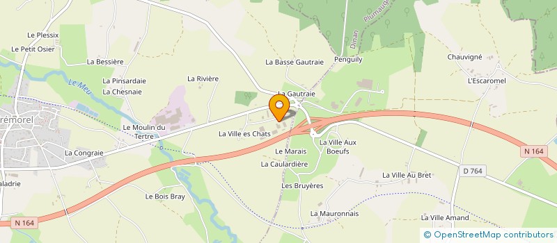 localisation de l'entreprise GAUTRAIE PRODUCTION ENERGIES  TREMOREL