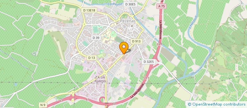 localisation de l'entreprise GAUTRAND PNEUS à PEZENAS