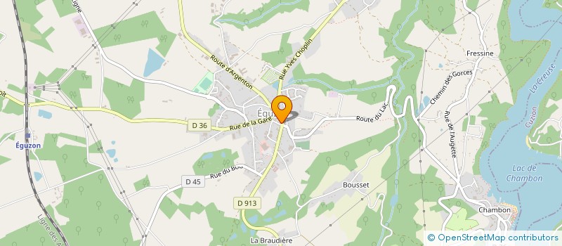 localisation de l'entreprise GAUTRON JOSETTE ET BERNADETTE à EGUZON-CHANTOME