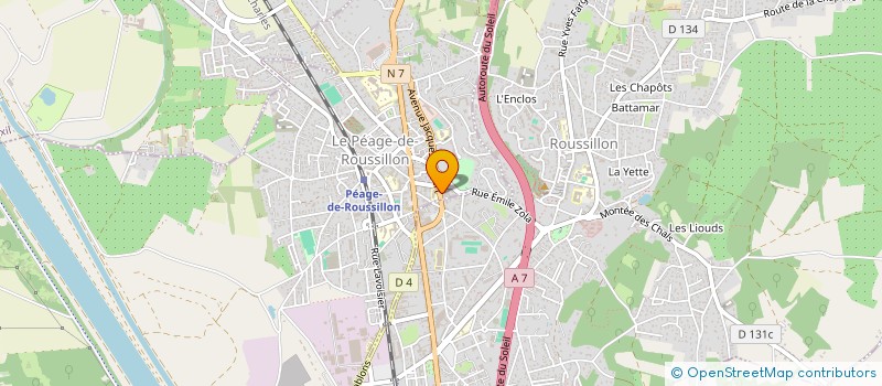 localisation de l'entreprise GAUVENT SARL  LE PEAGE-DE-ROUSSILLON