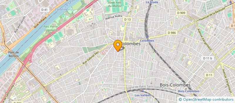 localisation de l'entreprise GAUX  COLOMBES