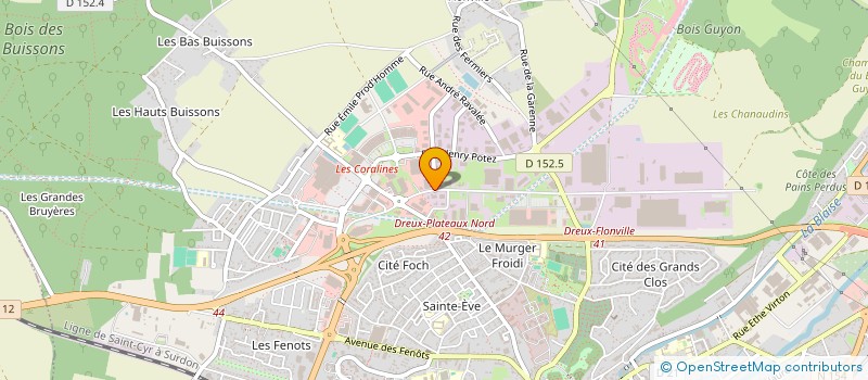 localisation de l'entreprise GAUX RUN à DREUX