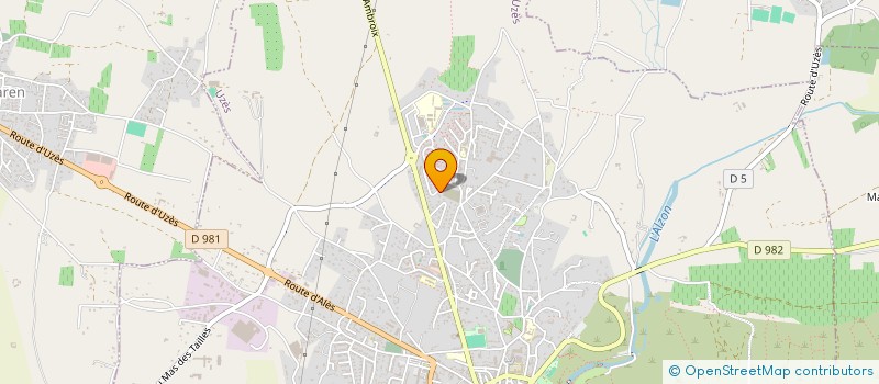 localisation de l'entreprise GAV  UZES