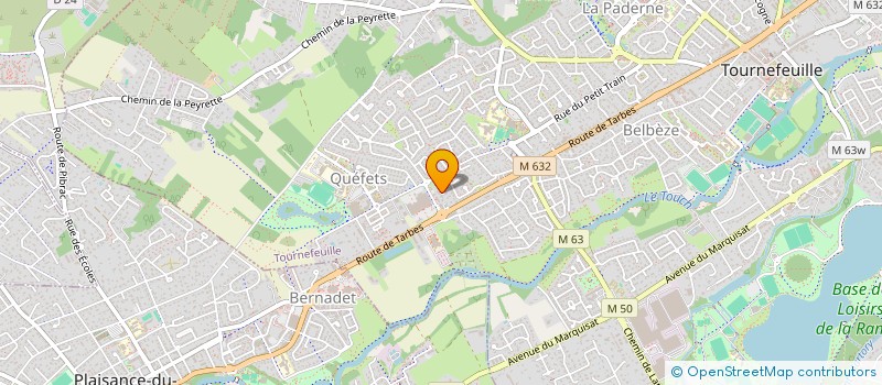 localisation de l'entreprise GAVARD ANALYSES CONSEILS AGROALIMENT.  TOURNEFEUILLE