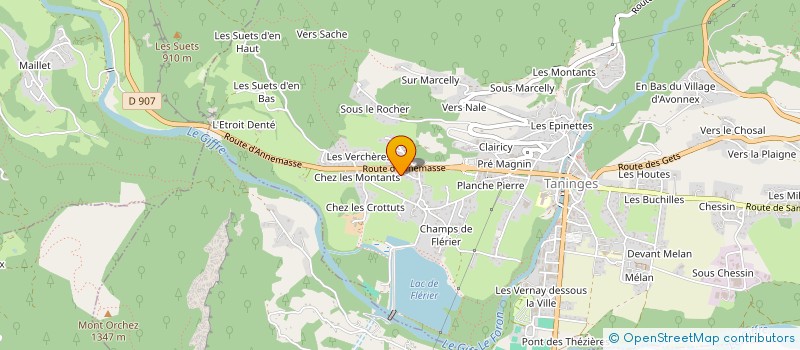 localisation de l'entreprise GAVAUX  TANINGES