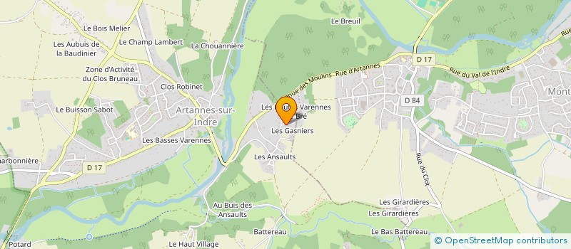 localisation de l'entreprise GAVEAU AND CO  ARTANNES-SUR-INDRE