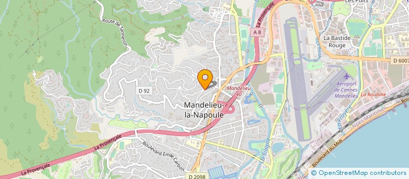 localisation de l'entreprise GAVELIER ENTREPOTS  MANDELIEU-LA-NAPOULE
