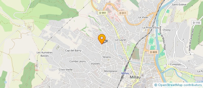 localisation de l'entreprise GAVET COURTAGE  MILLAU