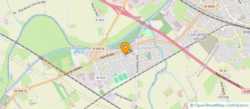 localisation de l'entreprise GAVROCHE  ERQUINGHEM-LYS