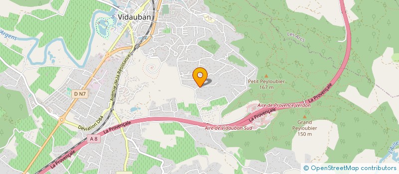 localisation de l'entreprise GAXTICA à VIDAUBAN