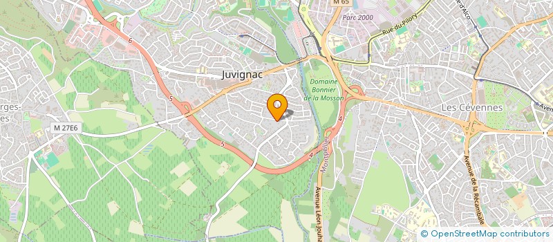 localisation de l'entreprise GAYA HOLDING à JUVIGNAC