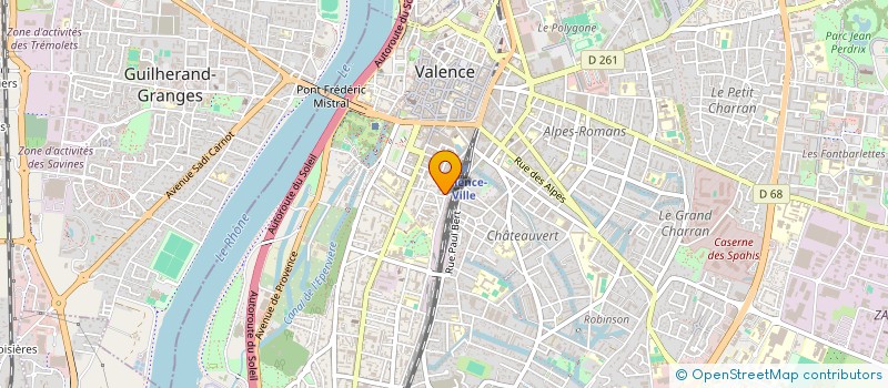 localisation de l'entreprise GAYATEL à VALENCE