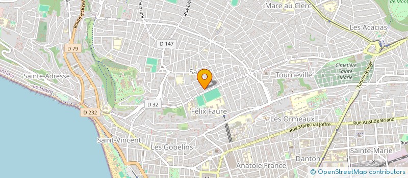 localisation de l'entreprise GAYET à LE HAVRE