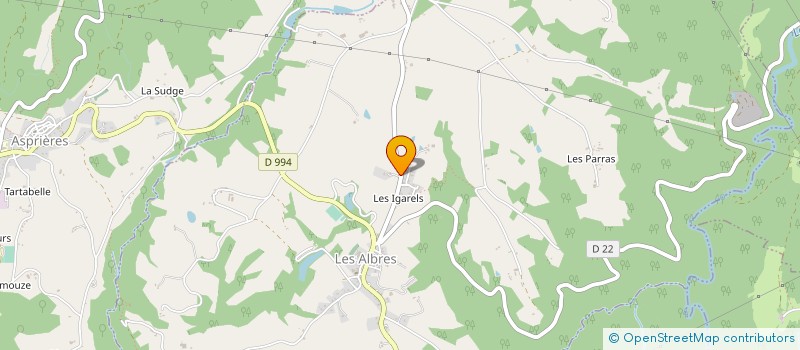 localisation de l'entreprise GAYRALD à LES ALBRES