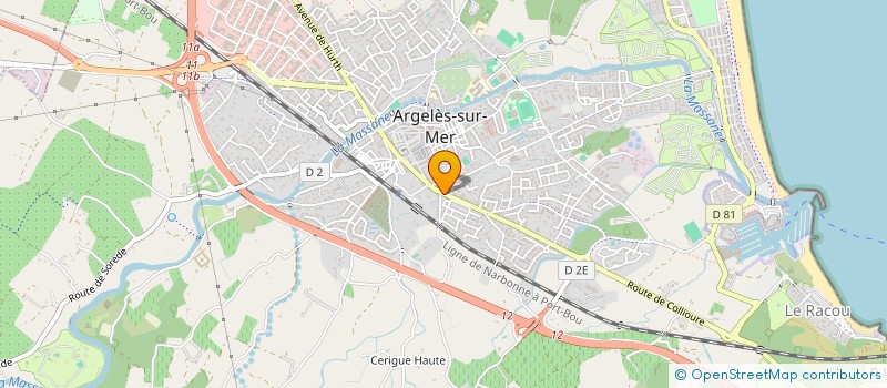 localisation de l'entreprise GAZ SERVICES à ARGELES-SUR-MER