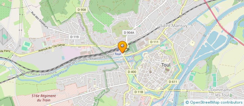 localisation de l'entreprise GAZ TOULOIS à TOUL