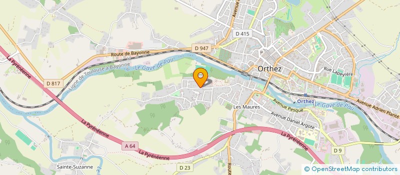 localisation de l'entreprise GAZAGNADOU  ORTHEZ