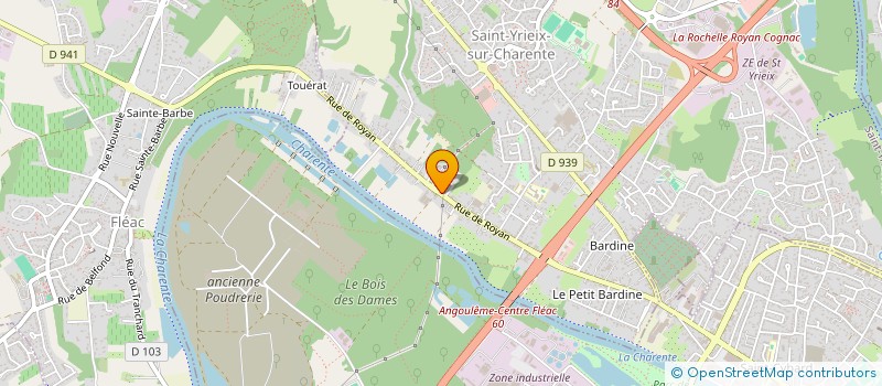 localisation de l'entreprise GAZAUD à SAINT-YRIEIX-SUR-CHARENTE