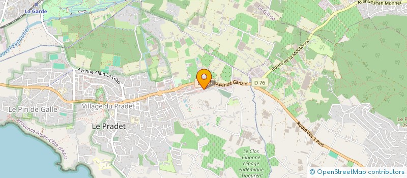 localisation de l'entreprise GAZELLE à LE PRADET