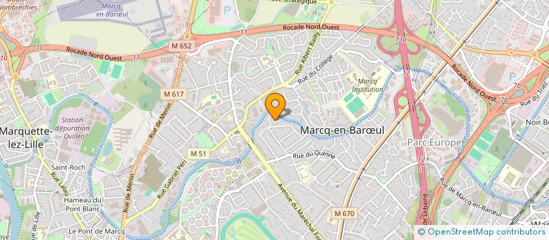 localisation de l'entreprise GAZELLE INVEST à MARCQ-EN-BARŒUL