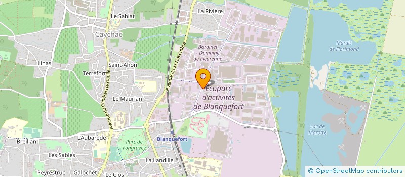 localisation de l'entreprise GAZELLE TECH à BLANQUEFORT