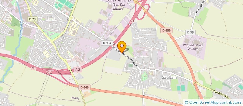 localisation de l'entreprise GAZETH  SAULTAIN