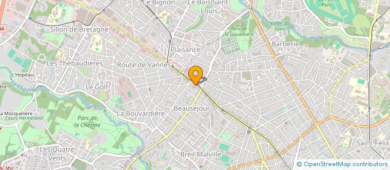 localisation de l'entreprise GAZIAU COIFFURE à SAINT-HERBLAIN
