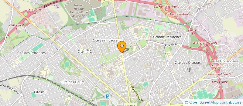 localisation de l'entreprise GAZODUC à LENS