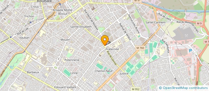localisation de l'entreprise GAZON TOP à ROUBAIX