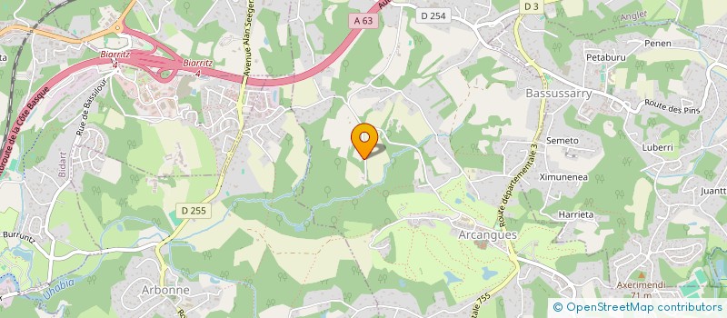 localisation de l'entreprise GAZTELUR  ARCANGUES