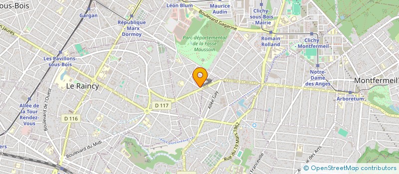 localisation de l'entreprise GB ASSOCIATION à CLICHY-SOUS-BOIS