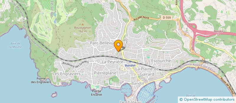 localisation de l'entreprise GB BIKE 83 à BANDOL