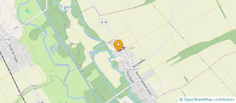 localisation de l'entreprise GB. CREATECH  VILLACERF