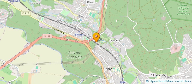 localisation de l'entreprise GB ENTREPRISE à BIEVRES