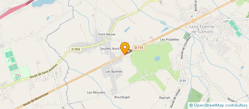 localisation de l'entreprise GB IMMO  SAINT-ETIENNE-DE-TULMONT