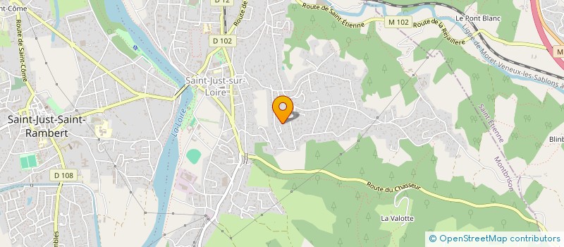 localisation de l'entreprise GB IMMOBILIER  SAINT-JUST-SAINT-RAMBERT