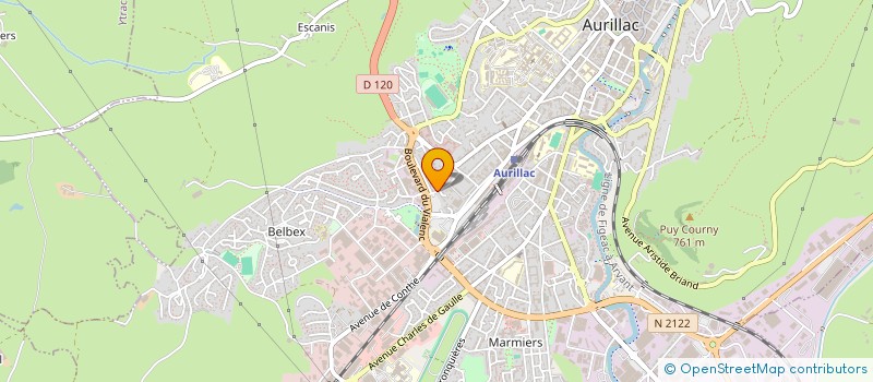 localisation de l'entreprise GB IMMOBILIER à AURILLAC